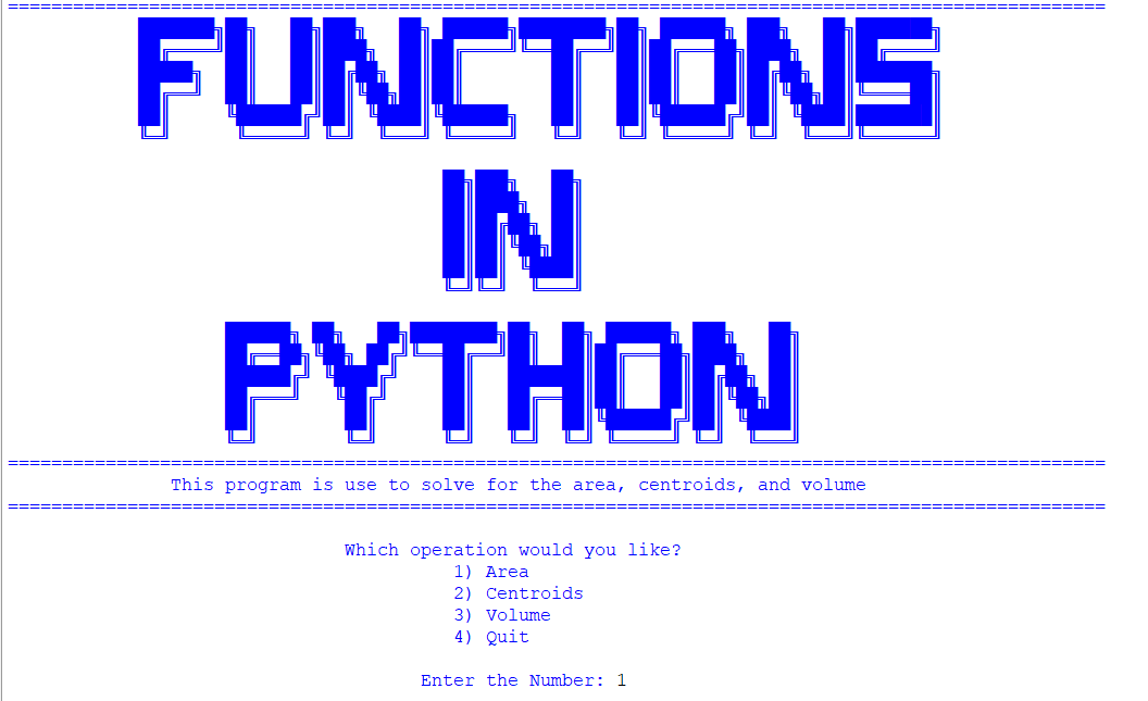 Functions in Python